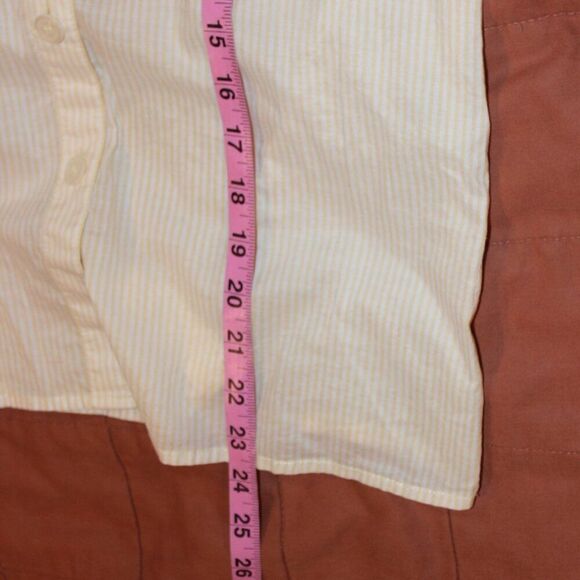 Marc Jacobs white & Yellow Stripes Button Down Shirts Women's Size 4 - Picture 13 of 13
